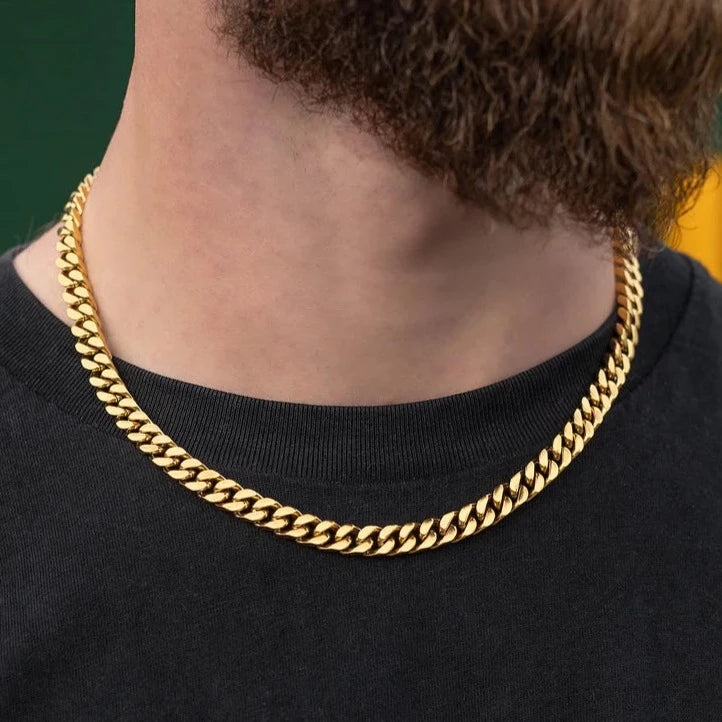 10mm Miami Cuban Link Chain - Gold