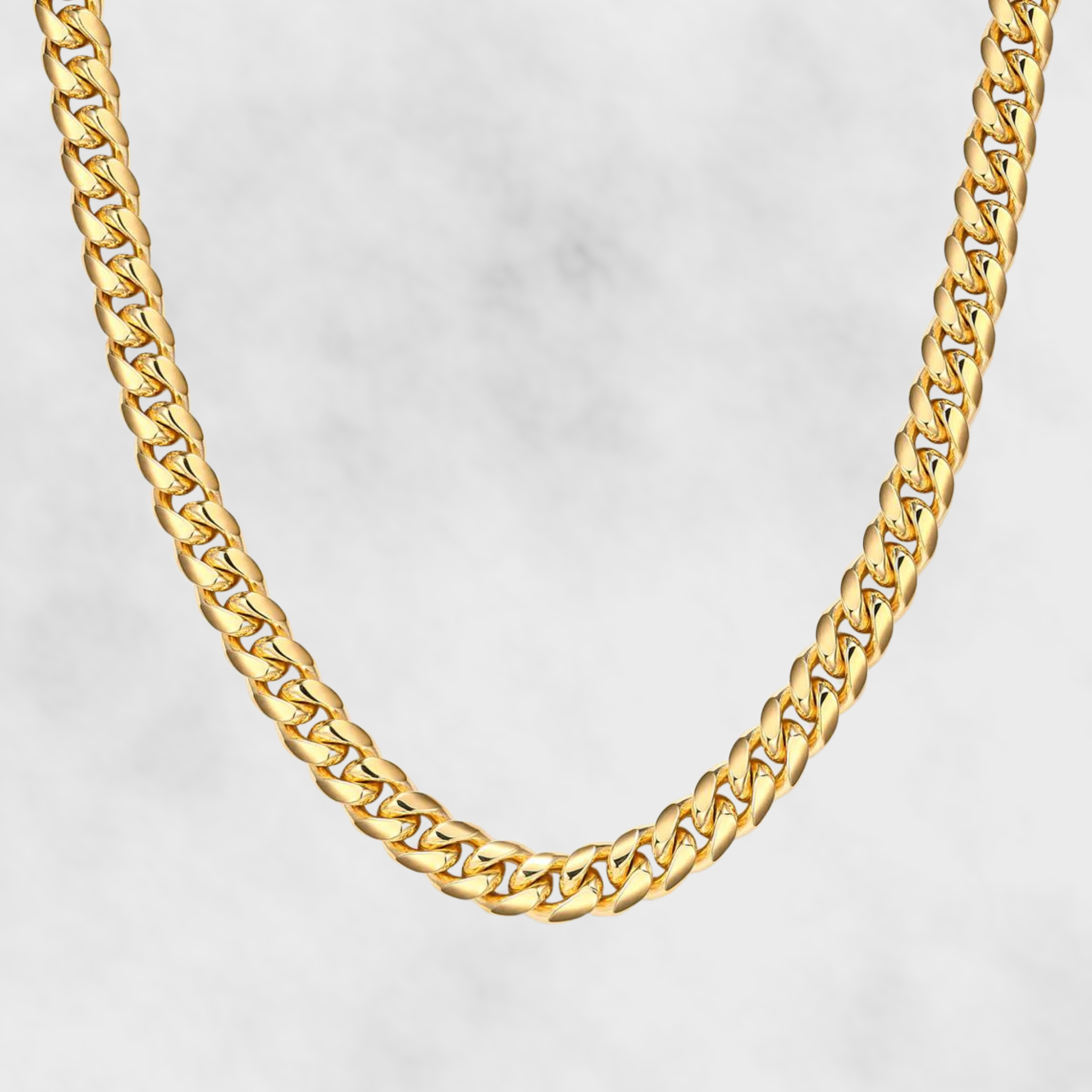 10mm Miami Cuban Link Chain - Gold