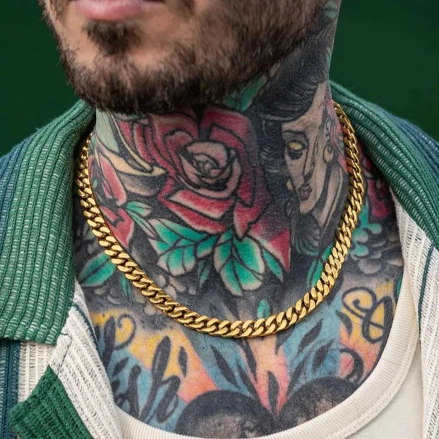 10mm Miami Cuban Link Chain - Gold