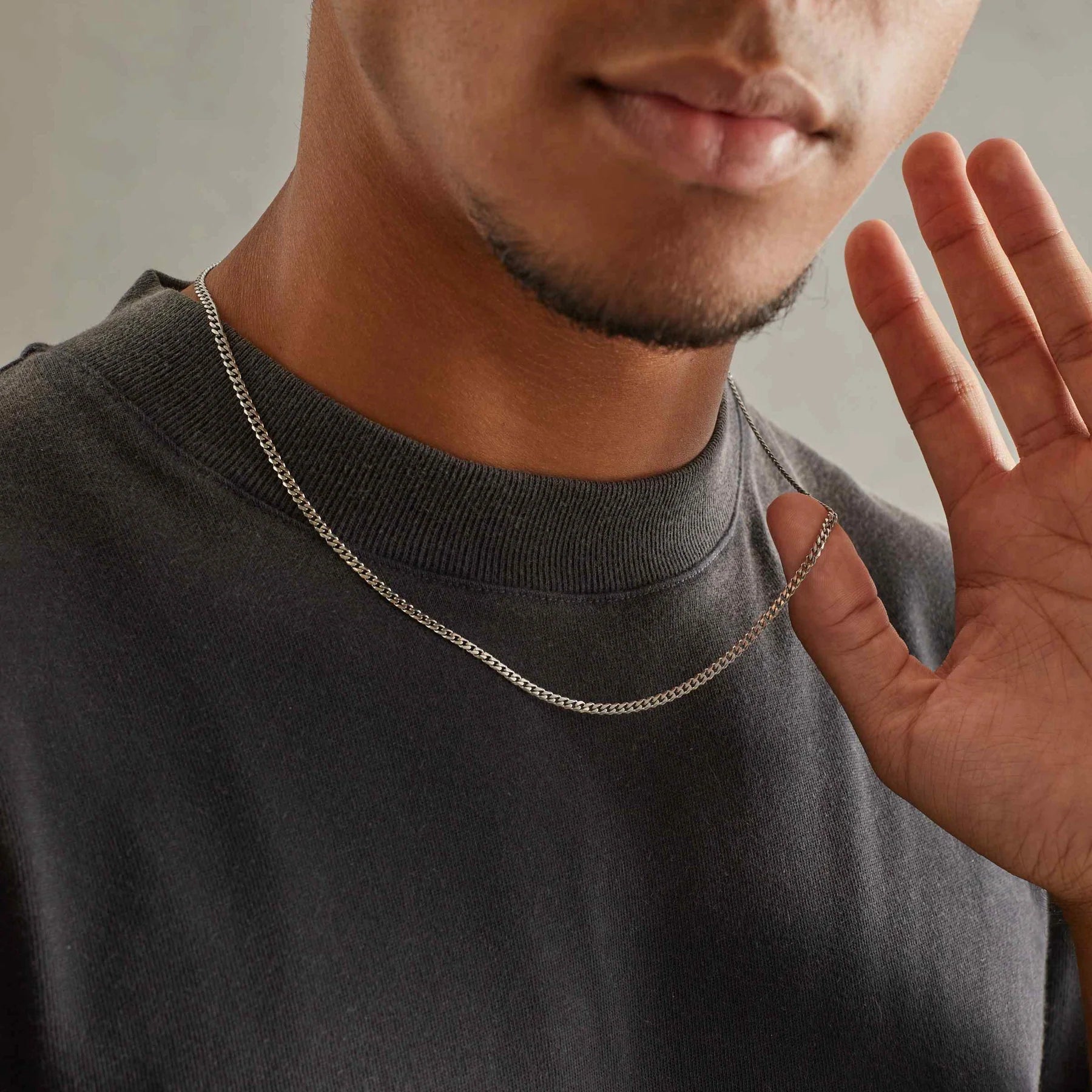 Micro Cuban Chain - White Gold