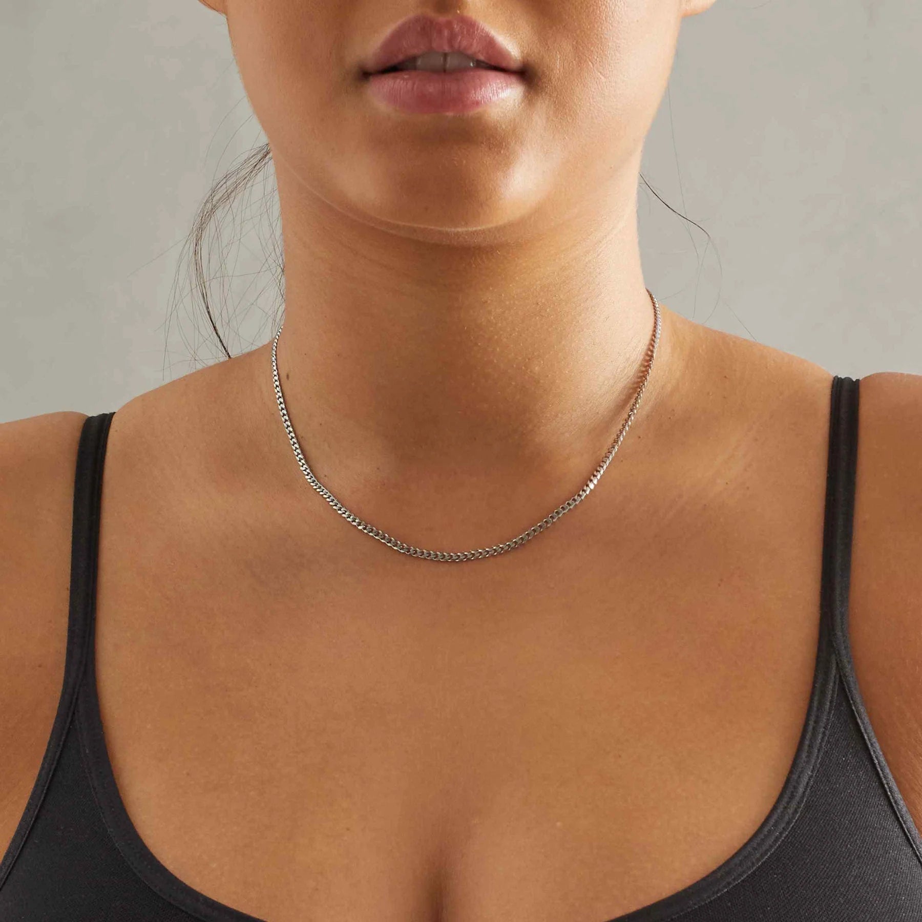 Micro Cuban Chain - White Gold