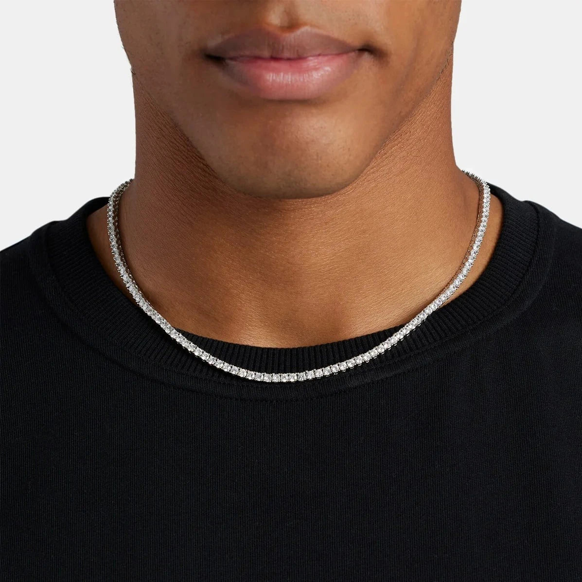 3mm Tennis Chain - White Gold