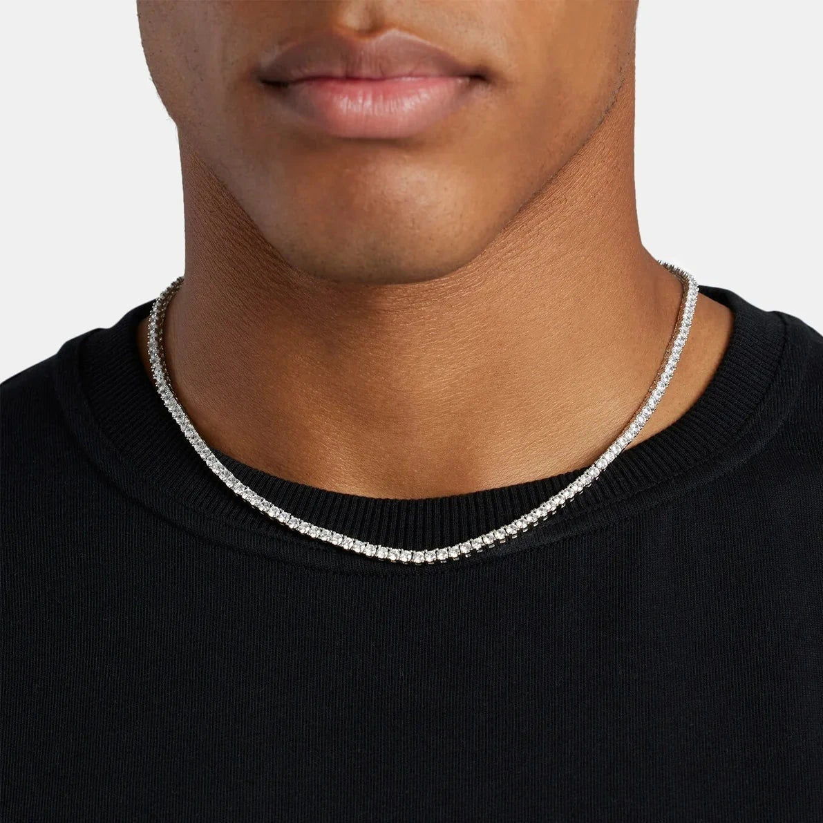 3mm Tennis Chain - White Gold