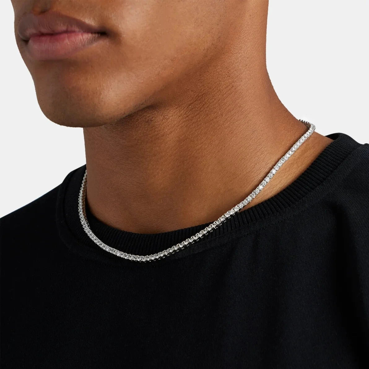 3mm Tennis Chain - White Gold