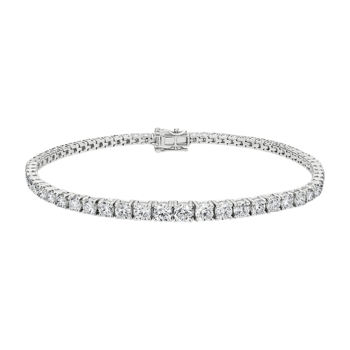 3mm Tennis Bracelet - White Gold - Ordanni