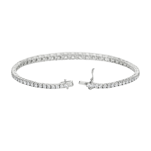 3mm Tennis Bracelet - White Gold - Ordanni