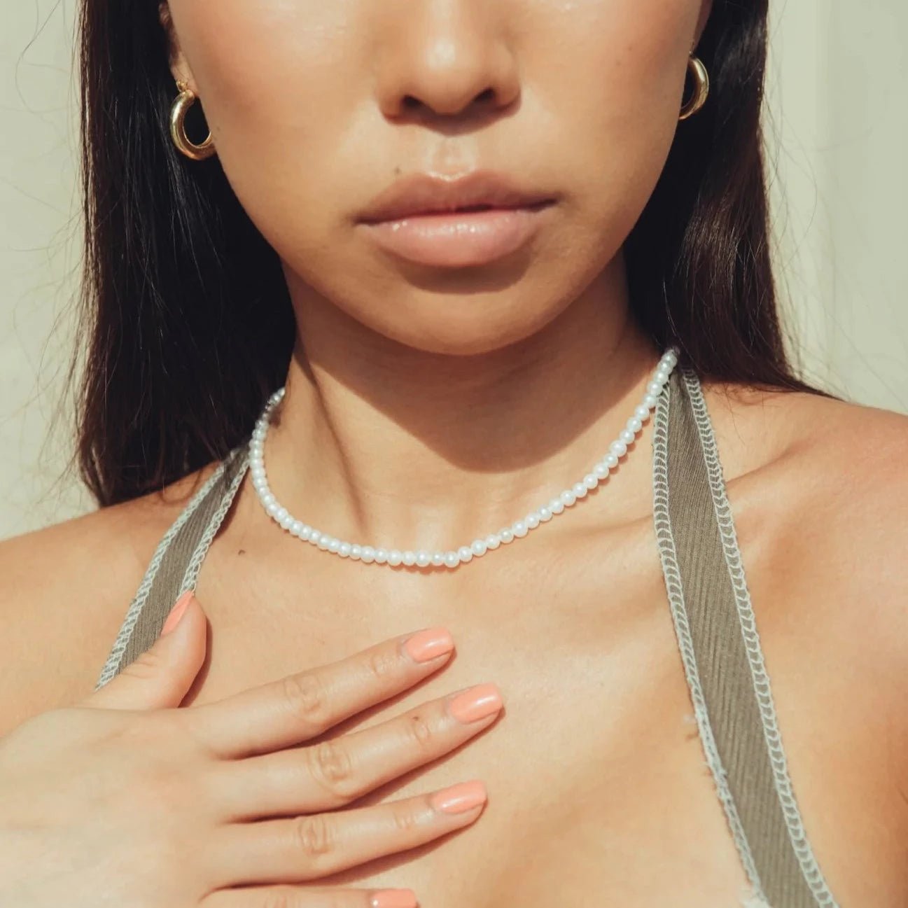 5MM PEARL NECKLACE - 18k Gold Clasp - Ordanni