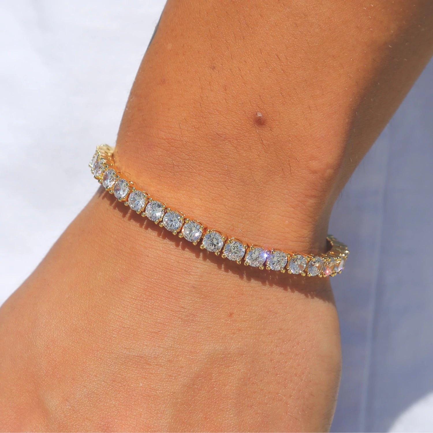 5mm Tennis Bracelet - Gold - Ordanni