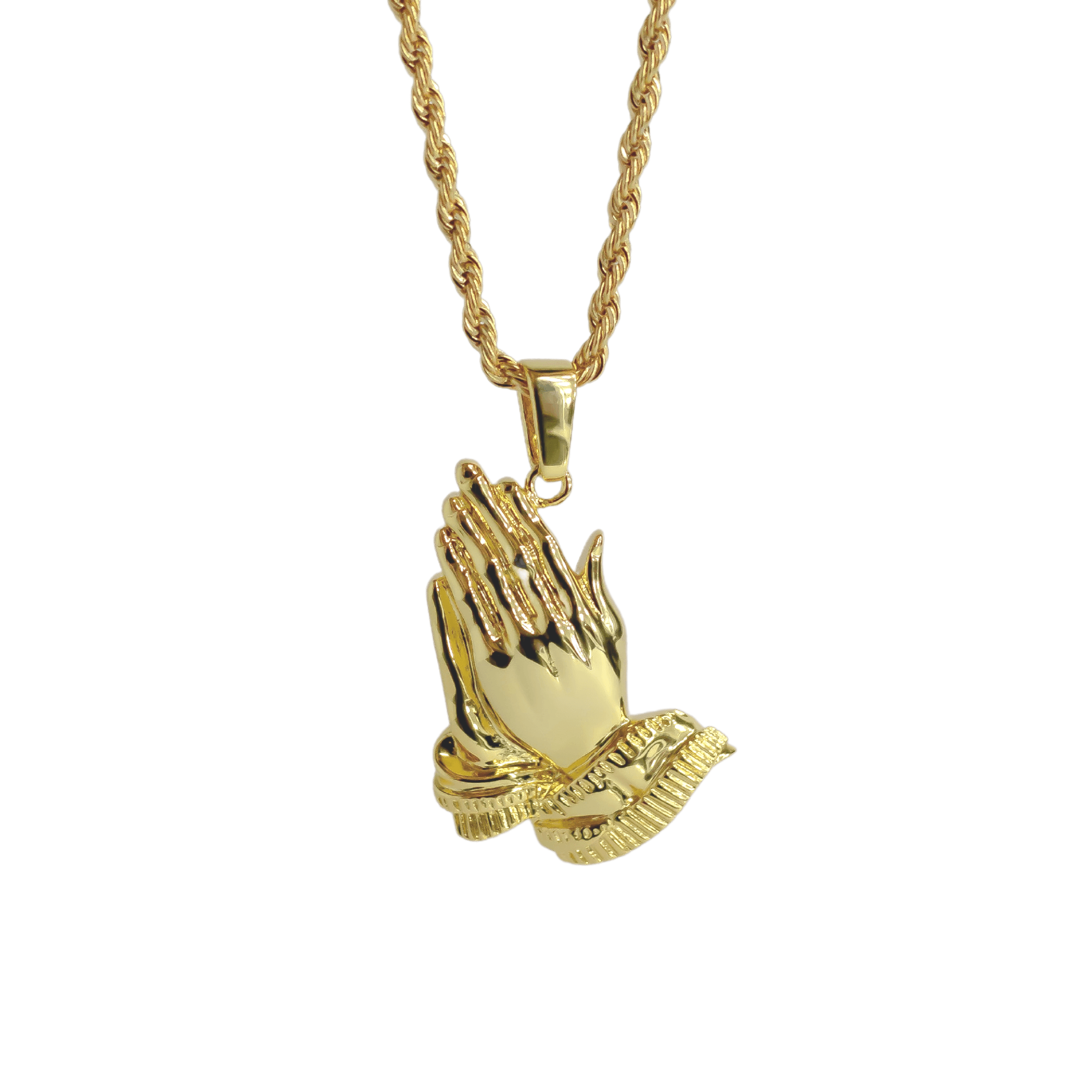 Praying Hands Pendant - Gold - Ordanni