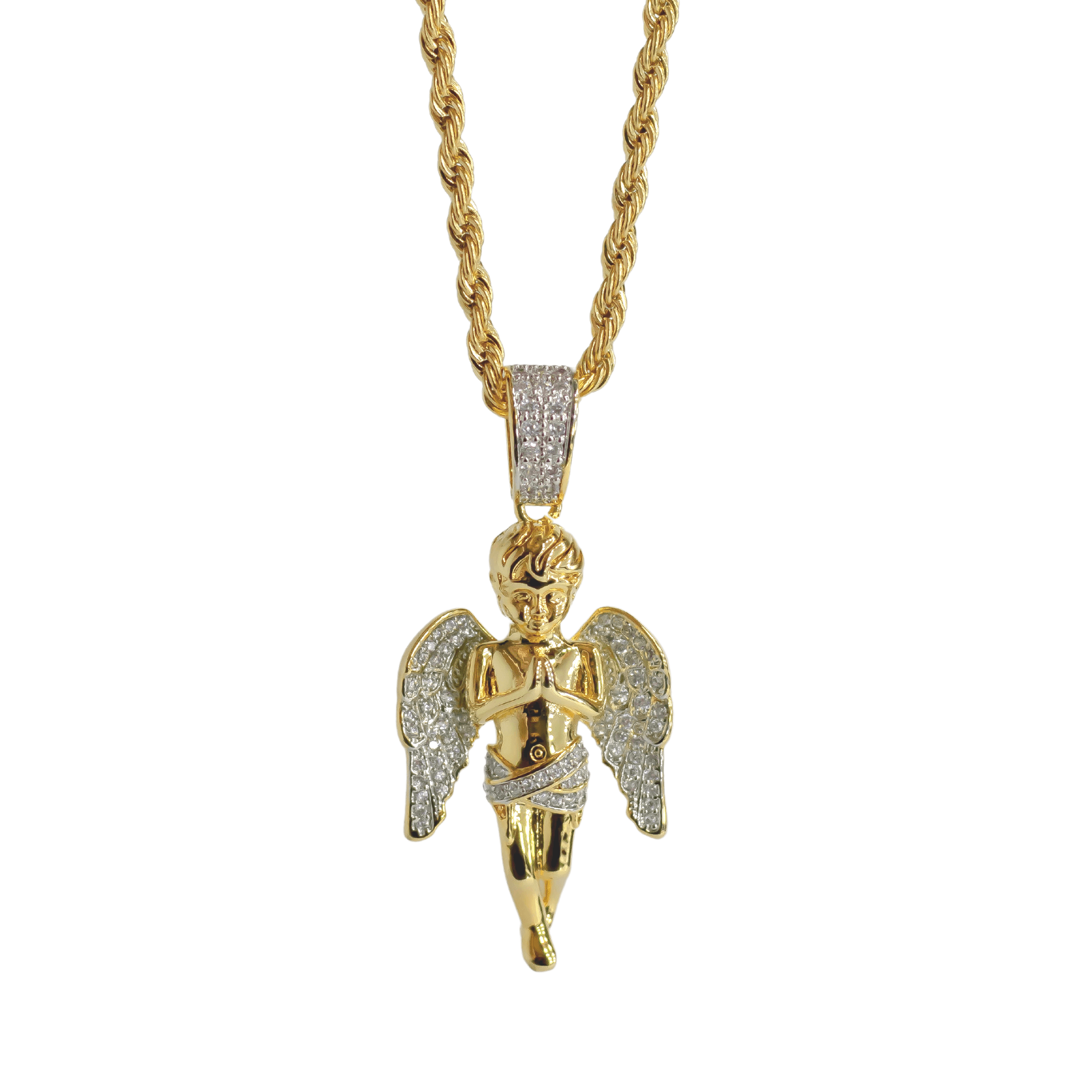 Diamond Angel Pendant - Gold - Ordanni